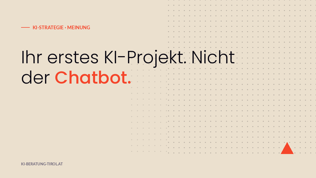 Erstes KI-Projekt im Mittelstand – nicht der Chatbot
